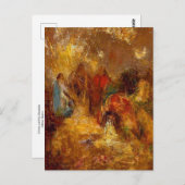Christus en zijn afscheidingen van Odilon Redon Br Briefkaart (Voorkant / Achterkant)