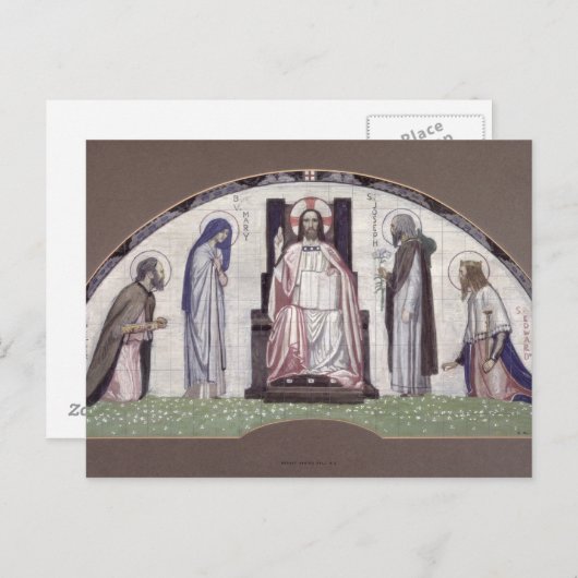 Christus Enthroned Briefkaart (Voorkant / Achterkant)