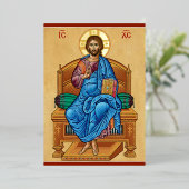 Christus Enthroned Folie Feestdagenkaart (Staand Voorkant)
