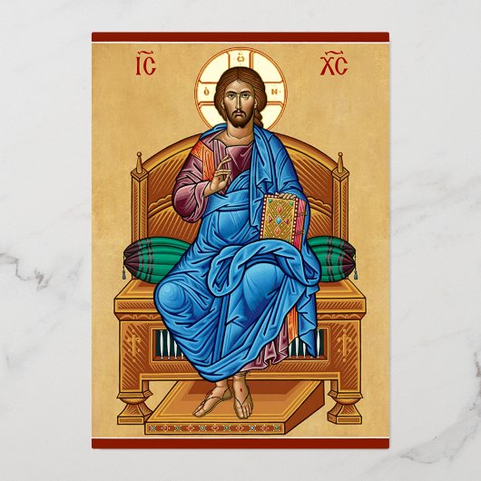 Christus Enthroned Folie Uitnodiging (Voorkant)