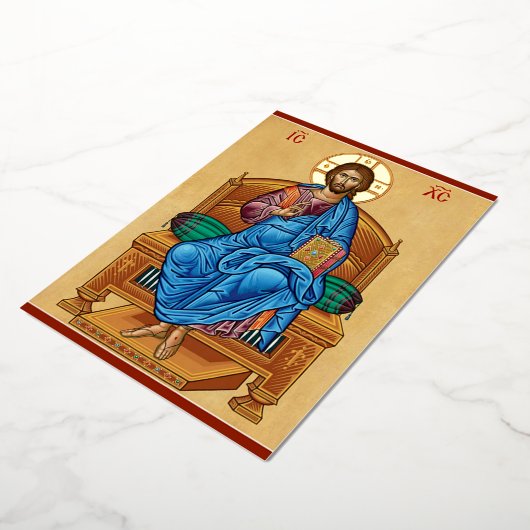 Christus Enthroned Folie Uitnodiging (Gedraaid)