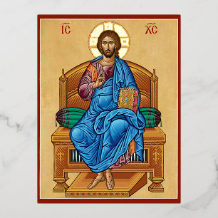Christus Enthroned Folie Uitnodiging Briefkaart