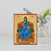 Christus Enthroned Folie Uitnodiging Briefkaart (Staand Voorkant)