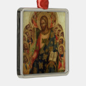 Christus Enthroned met heiligen en Angels die de Metalen Ornament (Rechts)
