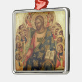 Christus Enthroned met heiligen en Angels die de Metalen Ornament (Links)