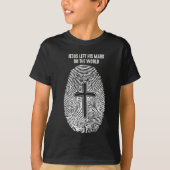 Christus Fingerprint Christelijke Jezus liet zijn  T-shirt (Voorkant)