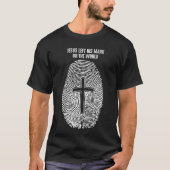 Christus Fingerprint Christelijke Jezus liet zijn  T-shirt (Voorkant)