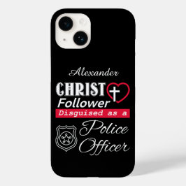 Christus Follower gedisguiseerd als politieagent Case-Mate iPhone 14 Hoesje