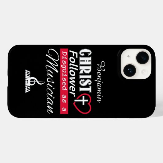 Christus Follower is Christelijk als muzikant Case-Mate iPhone Case (Achterkant (horizontaal))