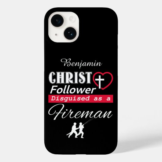 Christus Follower is Christelijk als vuurman Case-Mate iPhone Case (Achterkant)