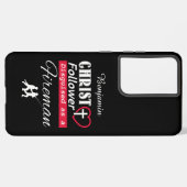 Christus Follower is Christelijk als vuurman Samsung Galaxy Hoesje (Linkerkant)