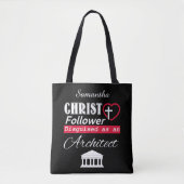 Christus Follower verdacht als architect Christeli Tote Bag (Voorkant)