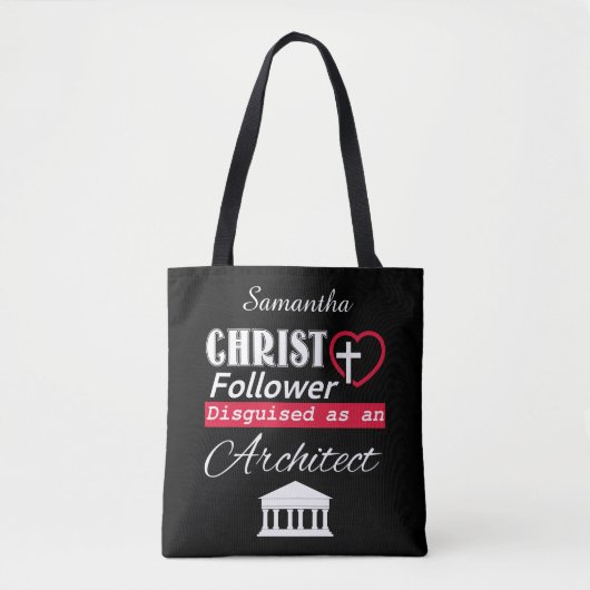 Christus Follower verdacht als architect Christeli Tote Bag (Voorkant)