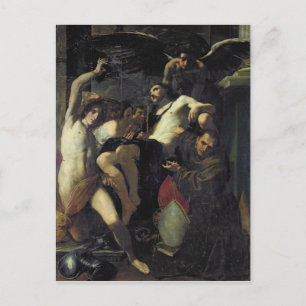 Christus Geadoreerd door Angels, St. Sebastian Briefkaart