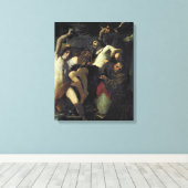Christus Geadoreerd door Angels, St. Sebastian Canvas Afdruk (Insitu (Houten vloer))