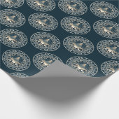 Christus Geboorte Ster van Wonder Polka Dot Mandal Cadeaupapier (Hoek)