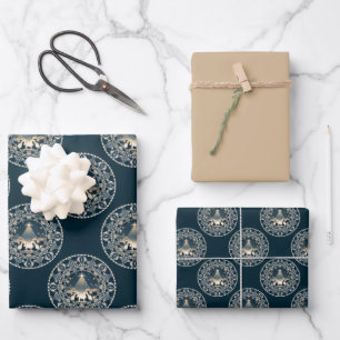 Christus Geboorte Ster van Wonder Polka Dot Mandal Inpakpapier Vel