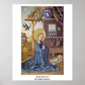 Christus geboren door Stefan Lochner Poster (Voorkant)