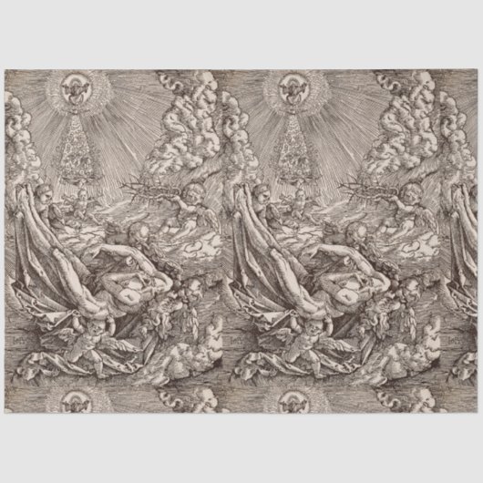 Christus geboren in de hemel door engelen tissuepapier (Voorkant)