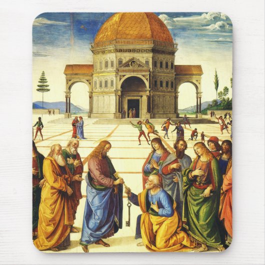 Christus geeft de sleutels aan Sint-Pieter Muismat (Voorkant)