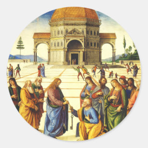Christus geeft de sleutels aan Sint-Pieter Ronde Sticker