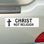 Christus - geen religie bumpersticker (Op auto)
