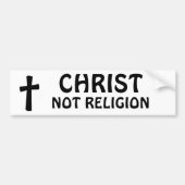 Christus - geen religie bumpersticker (Voorkant)