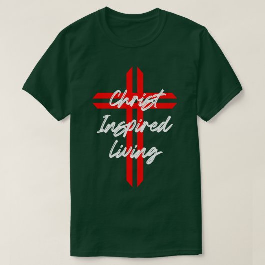 Christus geïnspireerd leven t-shirt (Design voorkant)