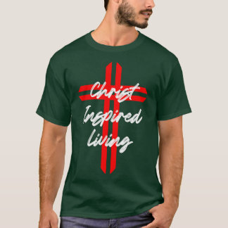 Christus geïnspireerd leven t-shirt