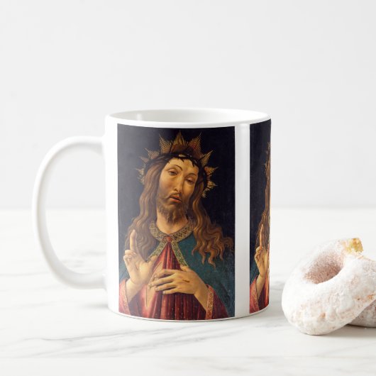 Christus Gekruid met Thorns door Sandro Botticelli Koffiemok (Met donut)