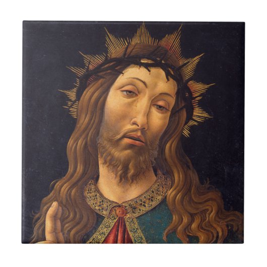 Christus Gekruid met Thorns door Sandro Botticelli Tegeltje (Voorkant)