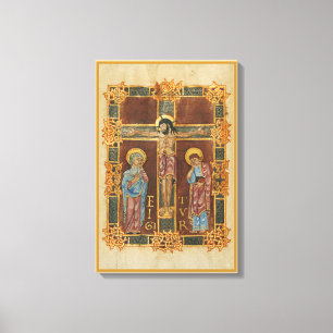 Christus gekruisigde gestrekte canvas afdruk