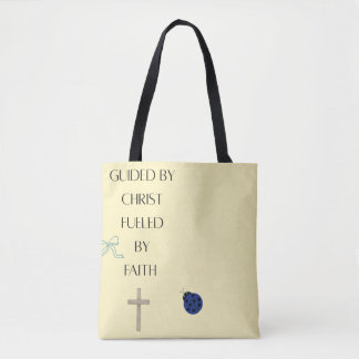 Christus geleid, gedreven door geloof Christelijke Tote Bag