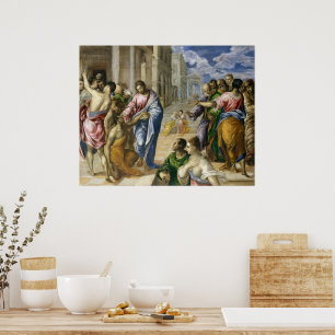 Christus geneest de blinde El Greco Poster