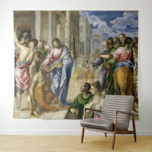 Christus geneest de blinde El Greco Wandkleed