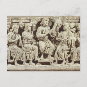 Christus geplaatst en onderwezen omringd door de A Briefkaart