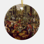 Christus getoond aan het volk keramisch ornament (Voorkant)