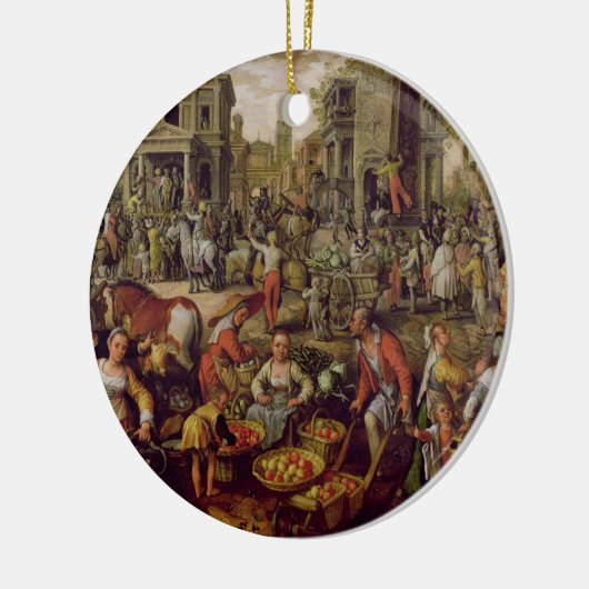 Christus getoond aan het volk keramisch ornament (Links)