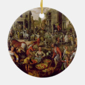 Christus getoond aan het volk keramisch ornament (Achterkant)