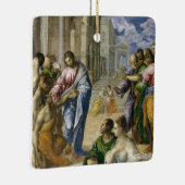 Christus Healing the Blind Keramisch Ornament (Rechts)