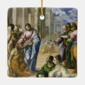 Christus Healing the Blind Keramisch Ornament (Achterkant)