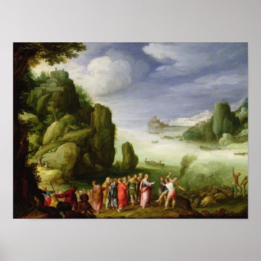 Christus Healing the Possoned of Gerasa, 1608 Poster (Voorkant)