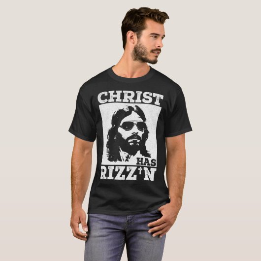 Christus heeft Rizz n Risen Cool Jesus Charisma Sp T-shirt (Voorkant volledig)