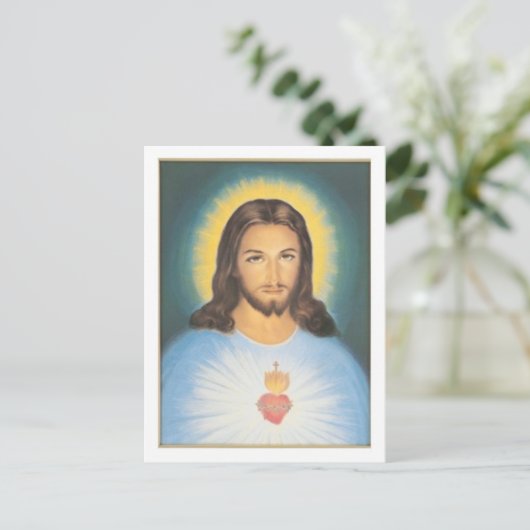 Christus heilige hart briefkaart (Staand voorkant)