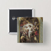 Christus herurrecteerd vierkante button 5,1 cm (Voorkant /achterkant)