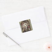 Christus herurrecteerd vierkante sticker (Envelop)