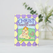 Christus het Lam Pasen Inspirerend Briefkaart (Staand voorkant)
