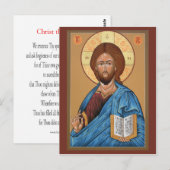 Christus het Licht Gebed Gever Kaart (Voorkant / Achterkant)
