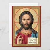 Christus het licht van de wereld feestdagenkaart (Voorkant / Achterkant)