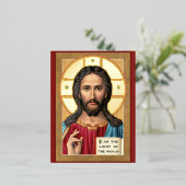 Christus het licht van de wereld folie feestdagen briefkaart (Staand Voorkant)